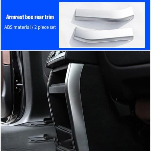 For BMW X5 F15 2014-2018 ABS chrome Rear armrest box trim 2pcs