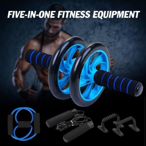 Home Fitness Training Suit Fitness Equipment Sets Skipping Rope Push-up Tensioners Knee Pads Indoor Fitness Workout Accessories