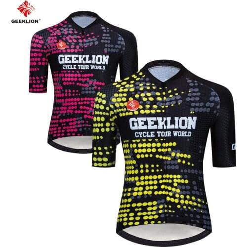 Geeklion Laser Cut Unisex Summer Short Sleeves Cycling Jersey Pro Racing Fit Aero Road Bike Wear Cycling Clothing