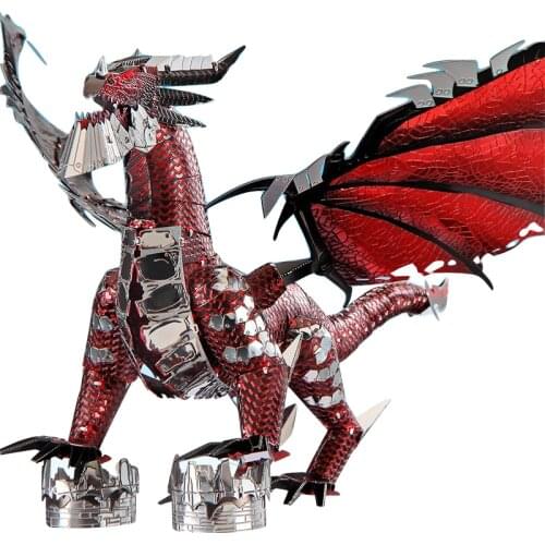 2019 Piececool 3D Metal Puzzle The Black Dragon DIY Laser Cut Puzzles Jigsaw Model For Adult Children Kids Educational Toys