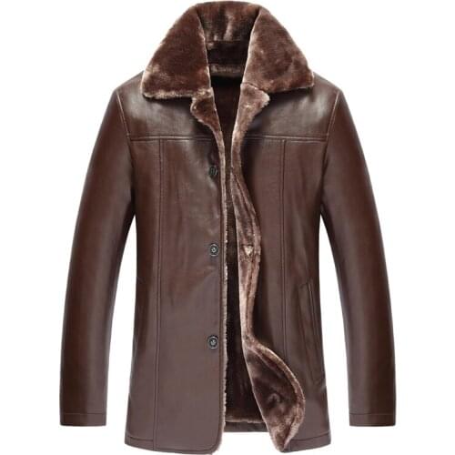 Sale Hot Winter Thick Leather Garment Casual flocking Leather Jacket Mens Clothing Leather Jacket Men Down coats Size YYJ0049