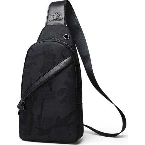 Mens Chest Bags Men oxford cloth Chest Pack USB Backbag With Headphone Hole Functional Travel Organizer Male Sling Bag MG1