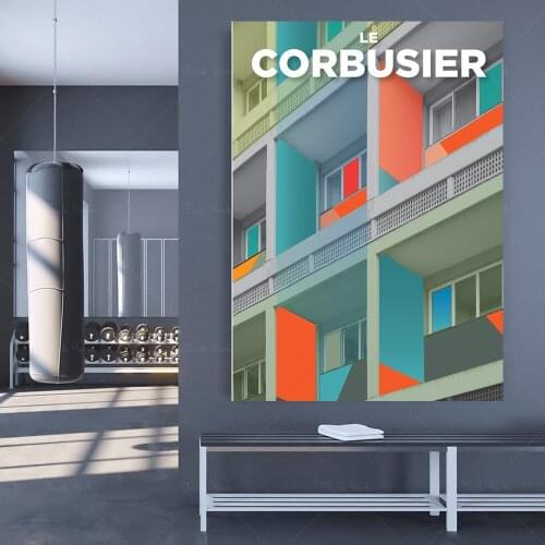 Bauhaus Poster Art Le Corbusier Architecture Print Modern Wall Art Print Mid Century Minimalist Modern Home Decor
