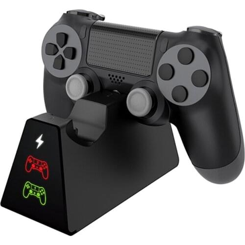 Portable Battery Charger Dual Charging Dock Station HD for Playstation 4 Games PS4 Pro Slim Console Joystick Stand Controller