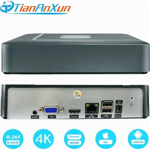 Tiananxun H.265 16Ch Nvr 8Ch Dvr Ip Camera Recorder 5Mp 4Mp 2Mp Cctv Security Video Surveillance Recorder Mini Nvr Onvif