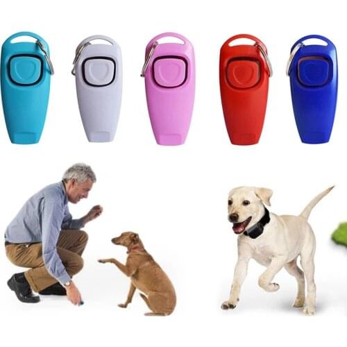 Dog Training Whistle Clicker Pet Dog Trainer Clicker With Key Ring Puppy Obedience Assistive Guide Pet Supplies