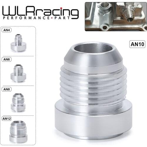 Top Quality Aluminum AN4 6 8 10 12 AN Straight Male Weld Fitting Adapter Weld Bung Nitrous Hose Fitting Silver