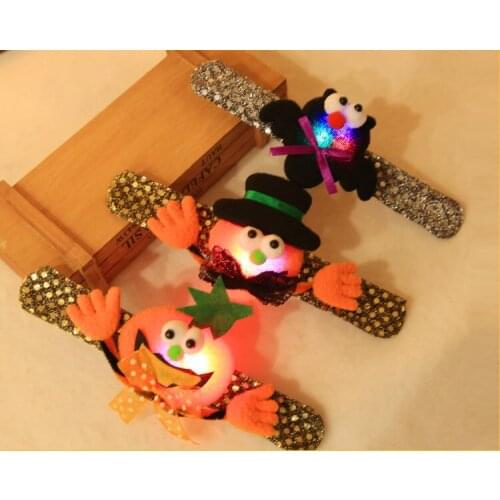 Ynaayu 1pc Halloween Circel Bracelet Watch Pumpkin Children Gift Owl Party Toy Witch Wrist Decoration Lighting Bracelet