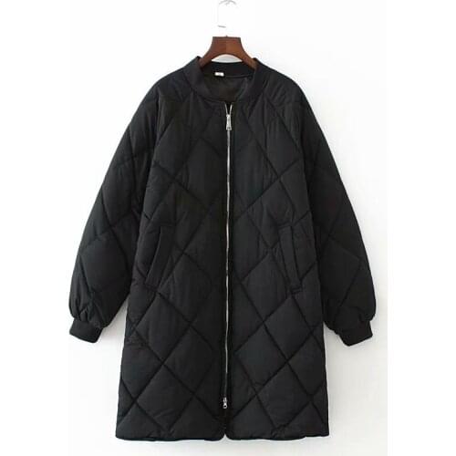 Plus Size Women Long Hooded Down Jacket Winter Coat Thick Cotton Padded Parka Oversized Outerwear