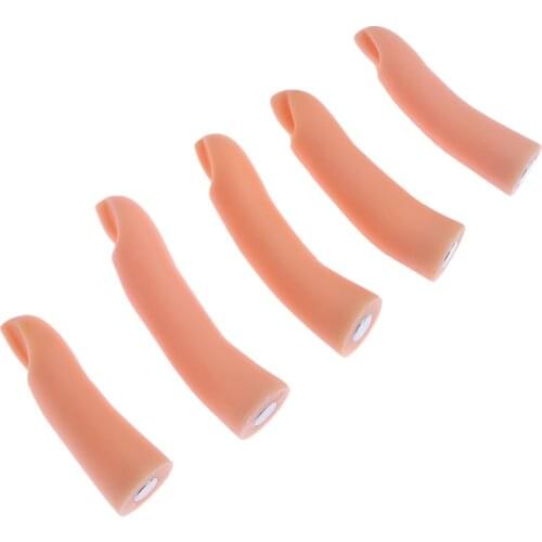 1/5Pcs/Set Silicone Practice Nail Art Training Hand Finger Adjustable Fake Finger Manicure Tool