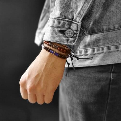 1PC Bestie Bracelet DIY Handcraft Original Design Wooden Female Retro Ethnic Style Personality Baijiehuitong Men Drop shipping
