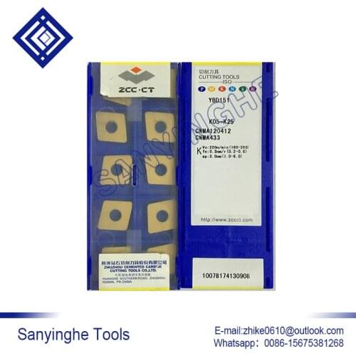 Free shipping high quality 10pcs/lots YBD152 CNMA120412 cnc carbide turning inserts