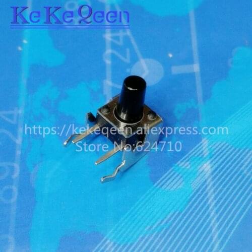 100pcs/lot 6*6*5mm PCB Momentary Tactile Tact Push Button Switch Right Angle 6x6x5mm With stent 6*6*5
