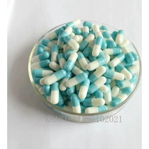 3# 1,000pcs Joined Capsule,Light Blue-White Colored Hard Empty Gelatin Capsules Size 3, Gelatin Empty Capsules 3