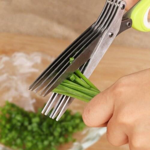 5 Layer Knives Kitchen Scissor Shredded Nori Chopped Scallion Cutter Vegetable Peeler Kitchen Accessories utensilios de cocina