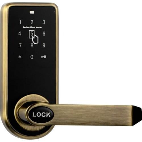 Free Shipping OS8818 Touch screen digital keypad ID card electronic door lock latch bolt door lock Password & Key & card