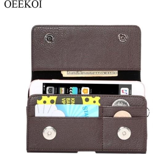 OEEKOI Lichee Pattern Card Slots Holder Pouch Case for HTC One X10/One X9/One E9+ 5.5Inch