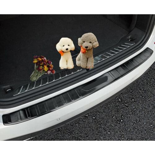 For 2018-2020 BMW X3 Black Steel Outer Rear Bumper Protector Plate Molding Trim