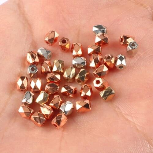 300/500pcs Faceted Cylindrical CCB Beads Large Hole Loose Spacer Beads Fit DIY Bracelet Necklace Handcraft Jewelry Findings
