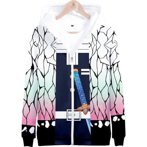 2020 New Demon Slayer 3D Print Zipper Jacket Men Women YLK Harajuku Sweatshirt Clothes Long Sleeve Jackets Clothes