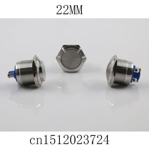 The 22mm metal push button switch reset button instant doorbell car horn waterproof stainless steel