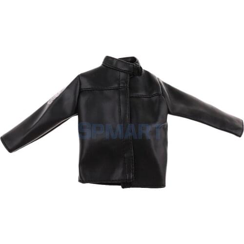 1/6 Scale Black PU Leather Male Jacket Coat Clothes Men Clothing for 12'' / Action Figure Toys Accessories