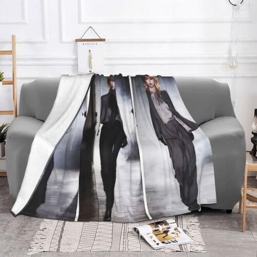 Mylene Farmer Quilted Bedspread 220 240 Fluffy Plaid Duvet Decorative Bed Blankets Fluffy Plaid Towel Blanket Thermal Blanket