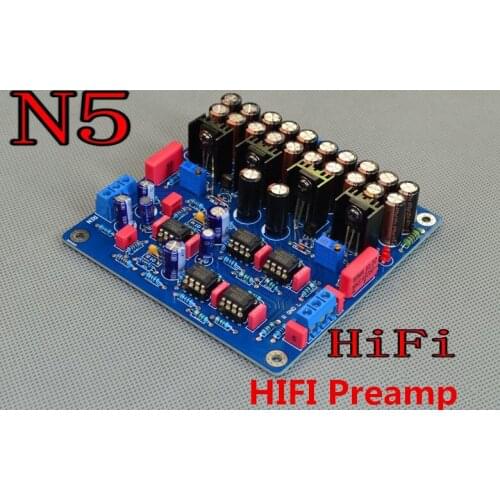 N5 OPA2604 / NE5532 12-18V fever preamp amplifier board class A power HIFI 100MM* 100MM* 25MM