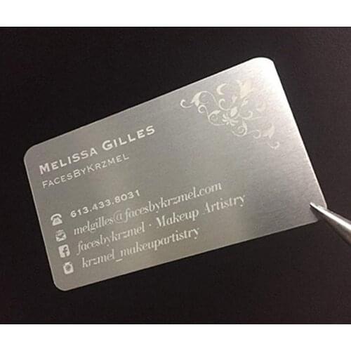 50Pcs Blank Sublimation Metal Name Card Custom Blank Printing Business Cards Kit C5AE
