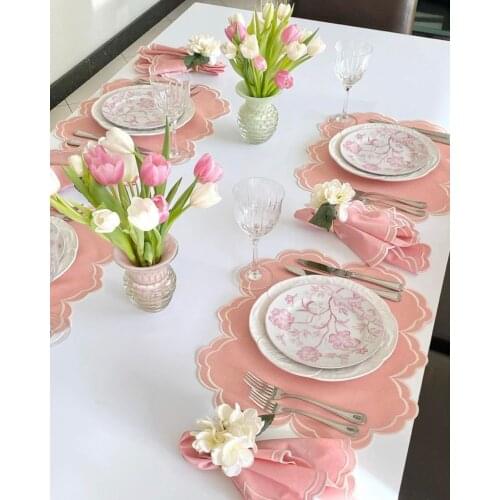 Set of 8 Placemats + 8 Napkin Heat Resistant Dining Table Place Mats Kitchen Table Mats Natural Fabric Dinner Wedding Decoration