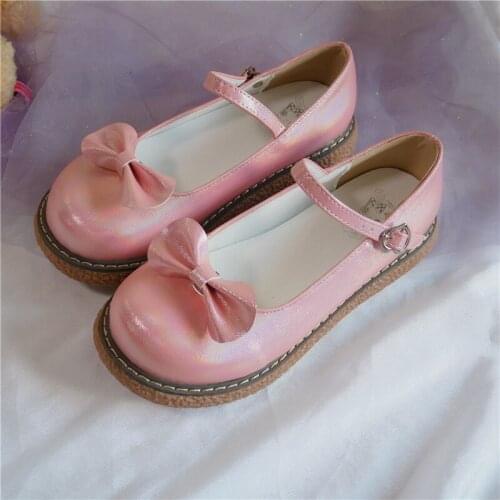 2021 New Spring Sweet Girls Female Kawaii Tea Party Japanese Cosplay Cute Anime Women Harujuku Jk Uniform Lolita Shoes Feminine