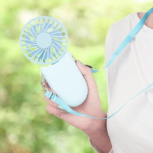 New Hanging Neck Foldable Small Electric Fan Portable Handheld Creative Student Dormitory Sports USB Outdoor Mini Fan