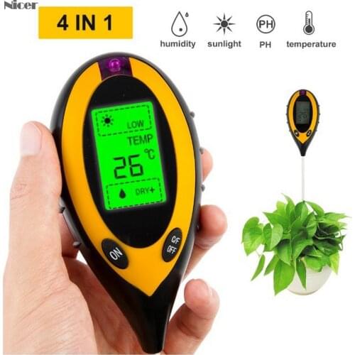 3/4 in 1 Soil PH Meter Soil Tester PH Moisture Meter Temperature Sunlight Intensity Measurement Analysis Acidity Alkali