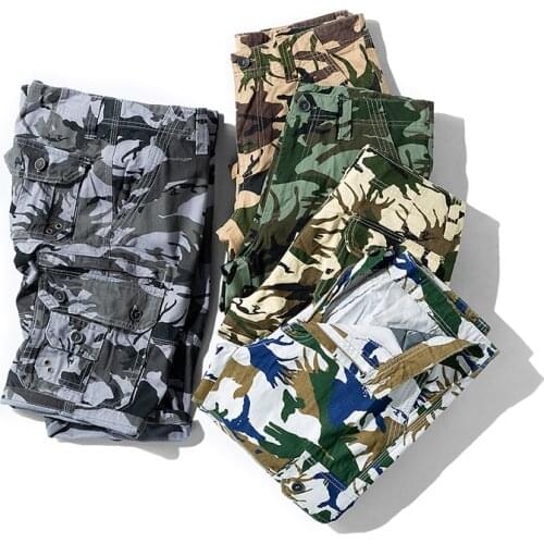 New High Quality Mens Military Cargo Shorts Brand New Camouflage Tactical Shorts Men Cotton Loose Work Casual Short Pants 98252