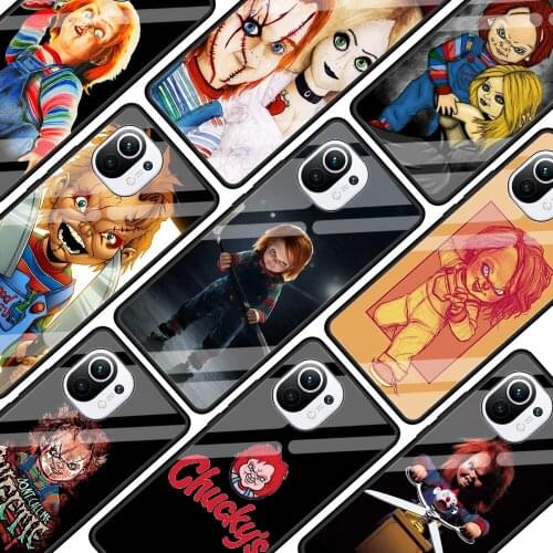 Chucky Childs Play Glass Phone Case For Xiaomi Poco X3 NFC F3 Mi 10T Pro 9T Note 10 Lite 11 Ultra 5G 11i CC9E CC9 9T Cover