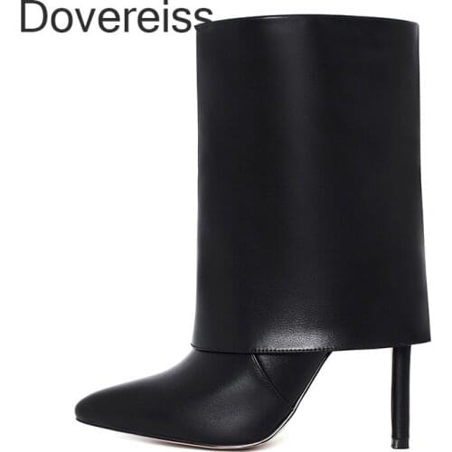 Winter For Woman New Fashion Sexy Pointed Toe Shoes Pure Color Brown Boots Ankle Boots Stilettos Heels 40 41 42