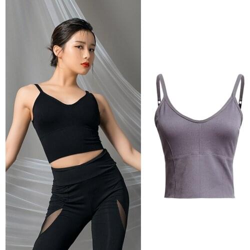 Latin Dance Costumes Women Sling Vest Professional Latin Practice Tops Rumba Tango Samba Salsa Cha Cha Tap Dance Clothes VO1064