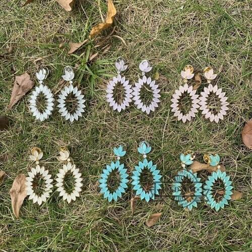 Stylish Stock Crystal Gemstone Drop Earrings For Women Low Price Big Discount