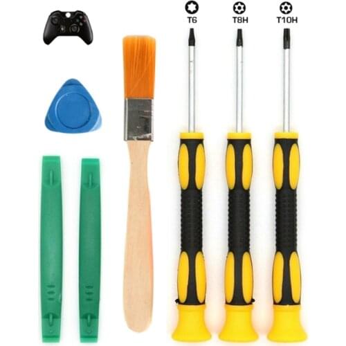 1 Set DIY Hand Tools T6 T8 T10 Screwdriver Repair Install and Open Tool Kit for X box One 360 PS3 PS4 and Laptop, MacBook, Compu