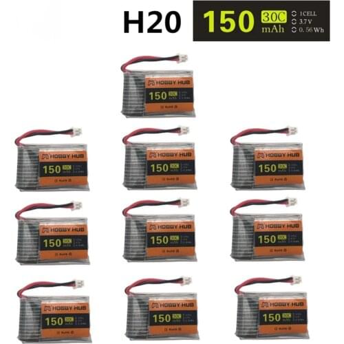 10pcs/set H20 Battery 3.7V 150mAh 30c lipo battery For Syma S8 M67 U839 RC Quadcopter Parts