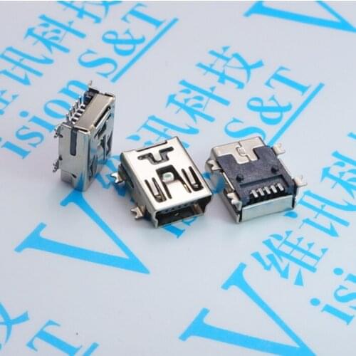 10pcs for MINI USB patch Mini 5P Mini USB interface charging seat T port conventional USB interface metal Terminal terminal