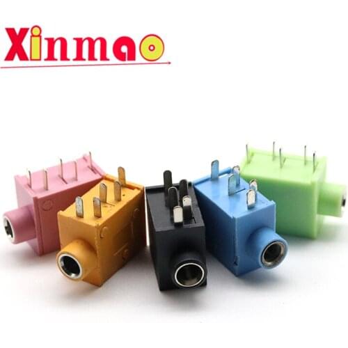 10Pcs Headphone Jack PJ-325 3.5MM Stereo Female Socket 3.5 Audio Earphone Connector PJ-325 Audio Jack Socket Multicolor