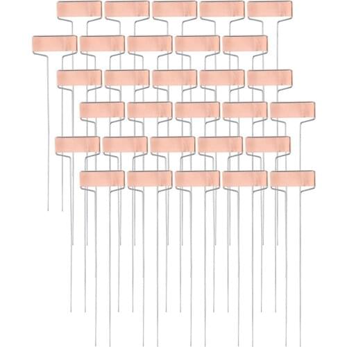 30 Pack 10 Inch High Copper Plate Metal Plant Labels Garden Stake Tags Reusable Planting Gardening Markers