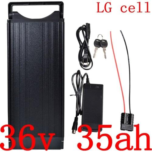 36V 500W 1000W Battery 36V 35AH Electric Bicycle Battery 36V 20AH 25AH 27AH 30AH 35AH Lithium battery rear brack use LG cell