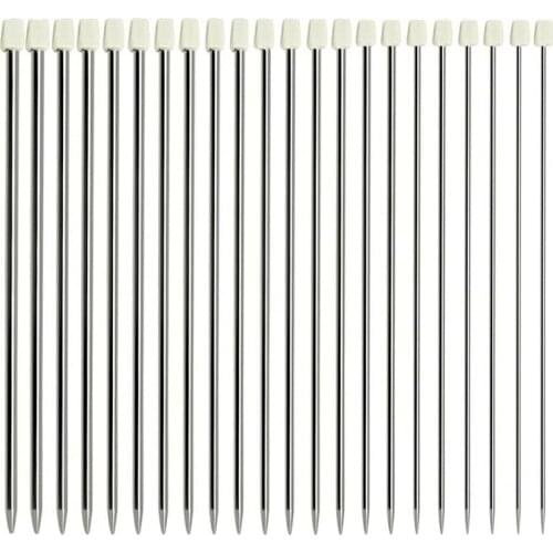 42Pcs/Set Stainless Steel Knitting Needles Single Pointed Needle Sewing Crochet Hook Tool Craft Sewing Accessories 2-8mm