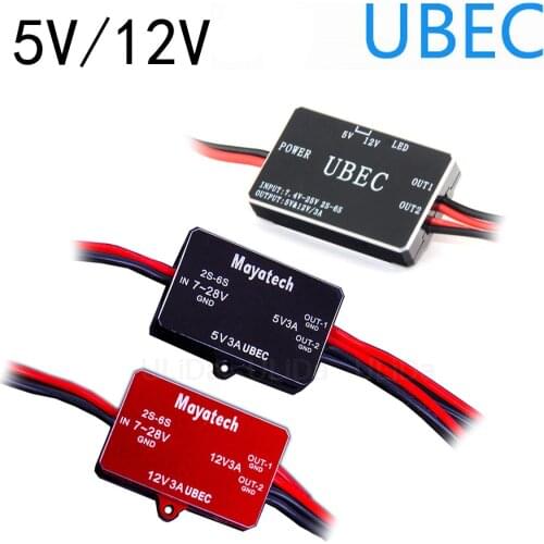 5V/12V 3A UBEC Mayatech Support 2-6S/3-6S Lipo Battery Fully Shielded Anti-interference Voltage Stabilizer Rc Drone Quadcopter