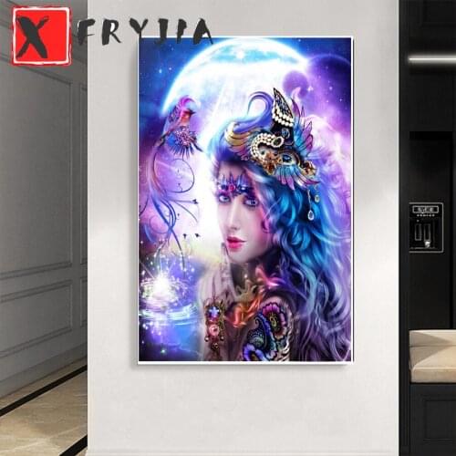 Diamond Painting beauty 5D Full Square round Diamond Embroidery Mosaic stitch cross Picture Of Rhinestone Handicraft home decor