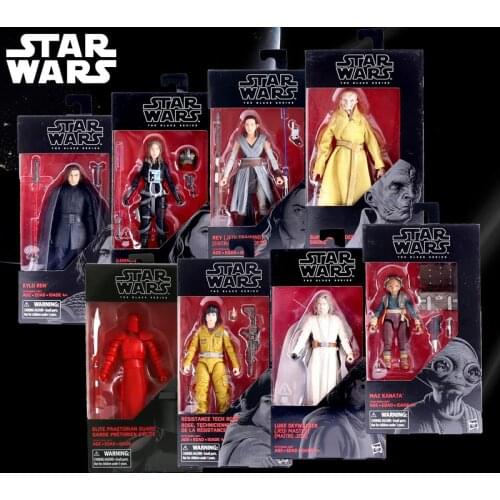 Hasbro Star Wars Black Series Jaina Solo Rose Snoke Maz Kanata Elite Praetorian Luke Skywalker Rey Kylo Ren Model Anime Figures