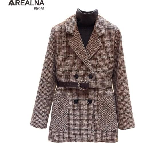AREALNA Women's Tweed Blazers