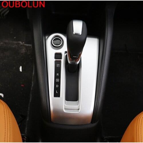 Car ABS Chrome Matte For Nissan Kicks 2016 2017 2018Gear Head Sticker Trim Style AT Gear Shift Cover Left Hand Driver Model
